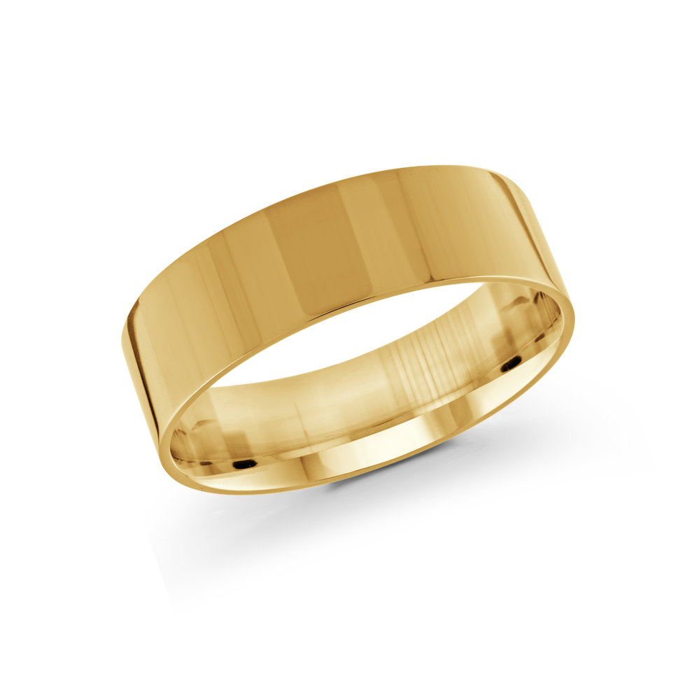 Yellow Gold Men's Ring Size 7mm (J-213-07YG)